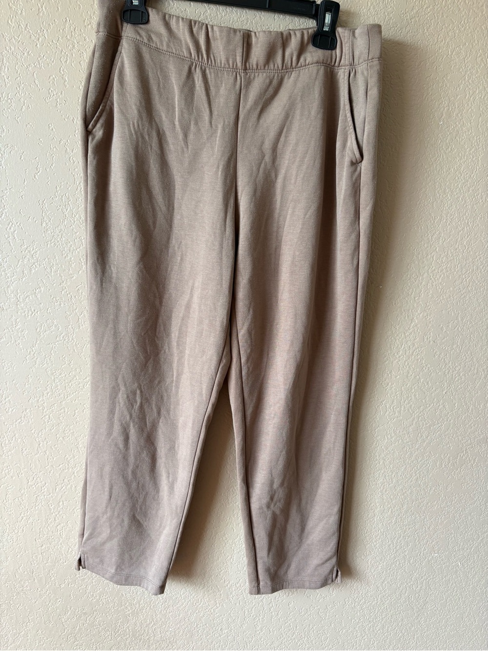 Max Studio Tan Pull on Pants XL Ankle Length Pockets Career Comfort